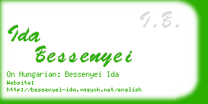 ida bessenyei business card